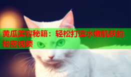 黄瓜美容秘籍：轻松打造水嫩肌肤的秘密视频