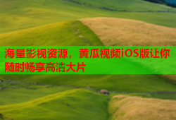 海量影视资源，黄瓜视频iOS版让你随时畅享高清大片