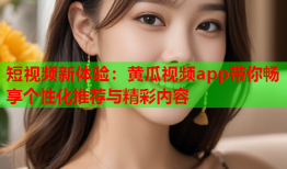 短视频新体验：黄瓜视频app带你畅享个性化推荐与精彩内容
