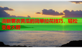 清新蓑衣黄瓜的简单拉花技巧，轻松变身大厨