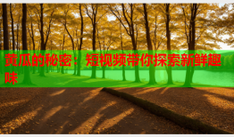 黄瓜的秘密：短视频带你探索新鲜趣味