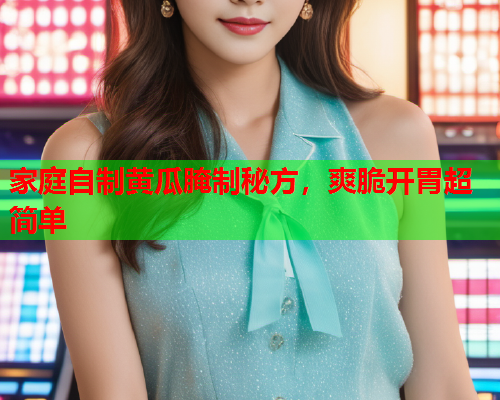 家庭自制黄瓜腌制秘方，爽脆开胃超简单