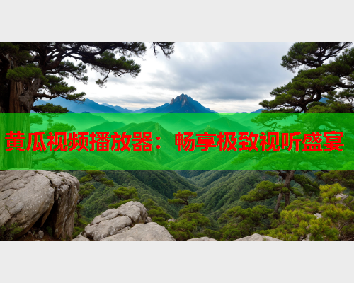 黄瓜视频播放器：畅享极致视听盛宴