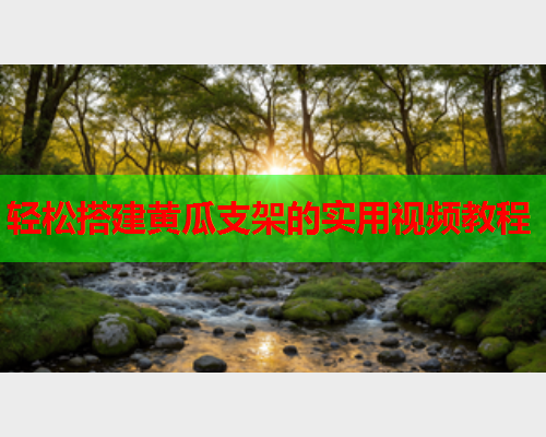 轻松搭建黄瓜支架的实用视频教程