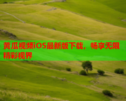 黄瓜视频iOS最新版下载，畅享无限精彩视界
