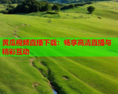 黄瓜视频直播下载：畅享高清直播与精彩互动
